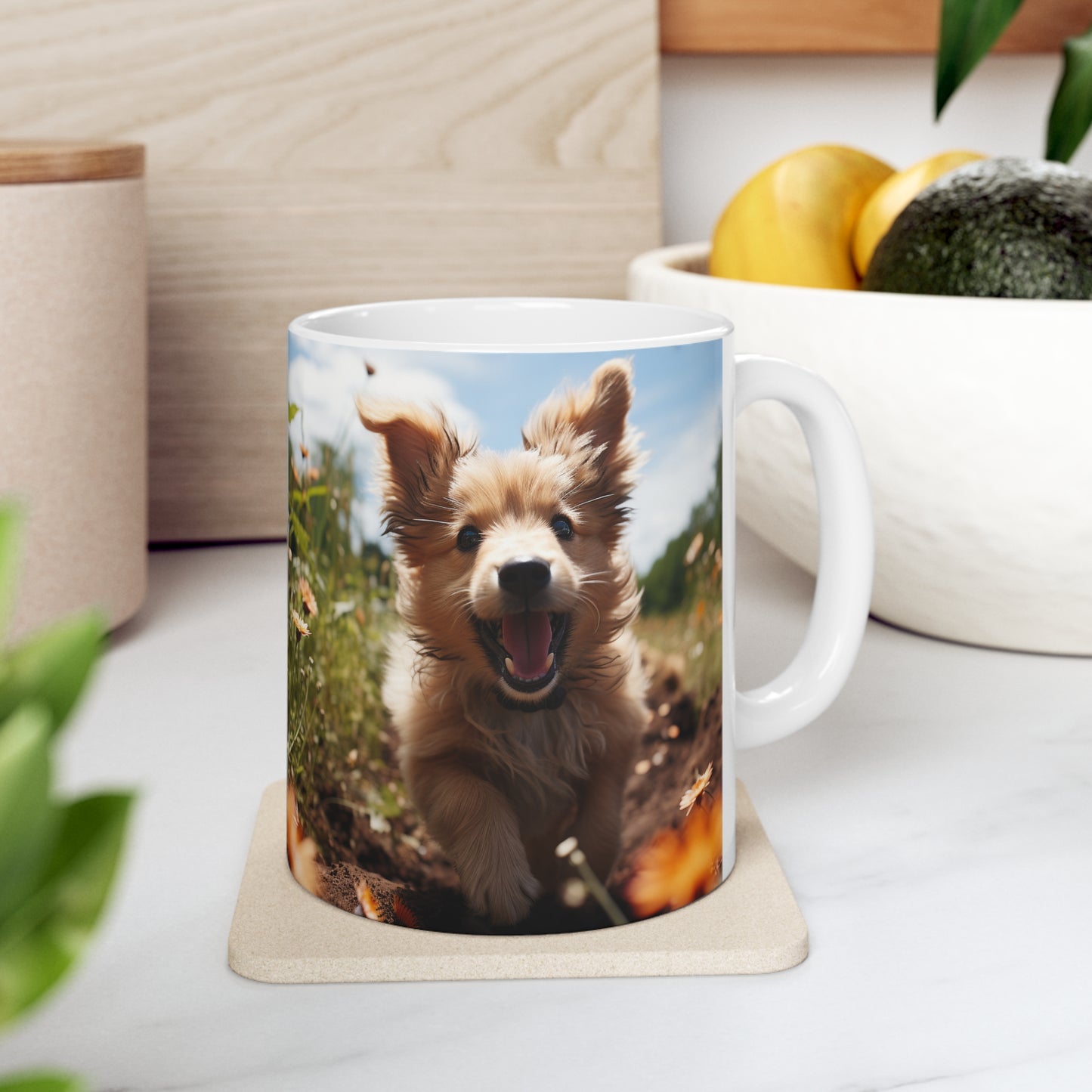 Happy Puppy - Ceramic Mug 11oz