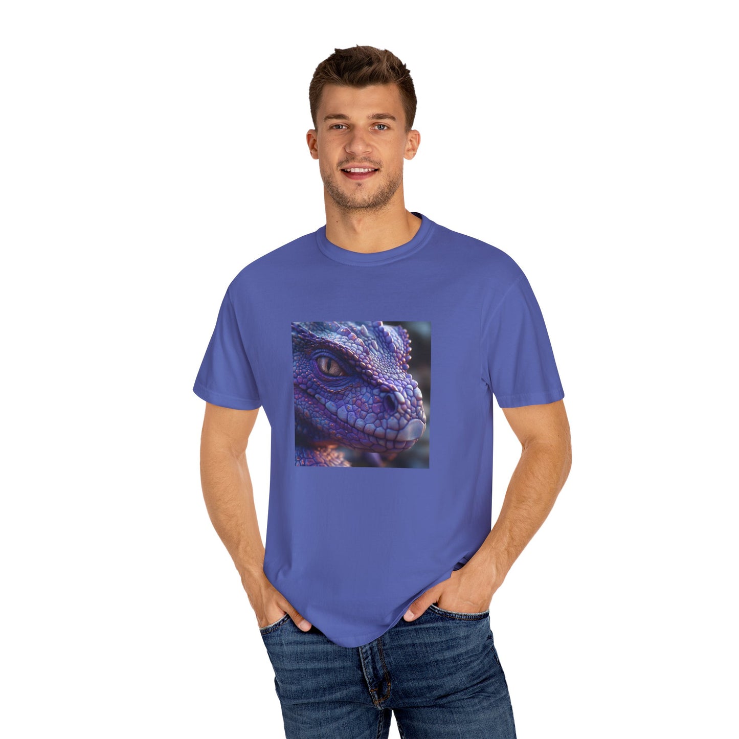 KID Fusion Designs Tech Tee ™️ Dragon Unisex Garment-Dyed T-shirt - Purple Iridescent