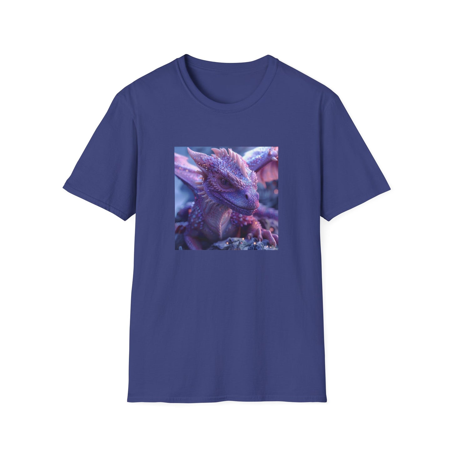 Kid Fusion Designs Unisex Softstyle T-Shirt - Light Lilac Dragon