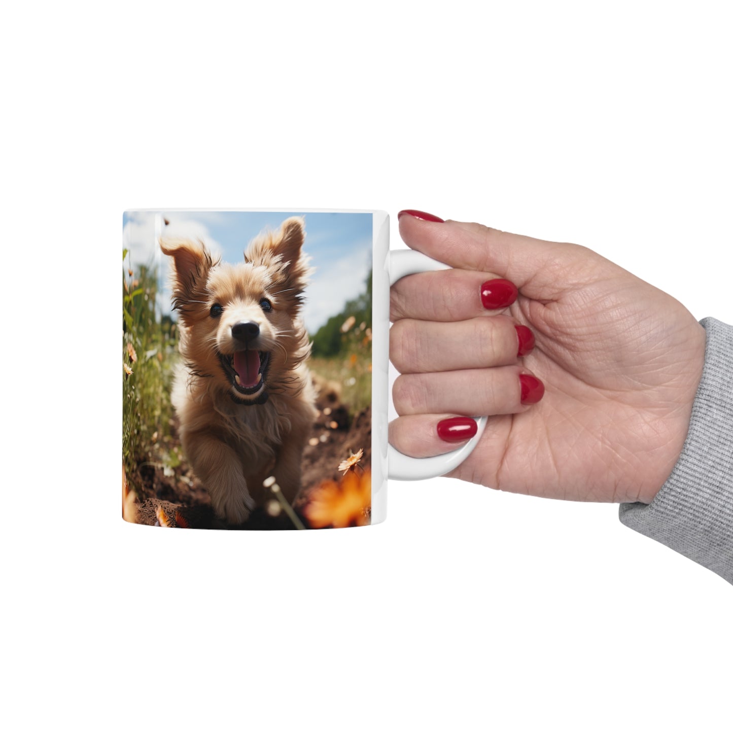 Happy Puppy - Ceramic Mug 11oz