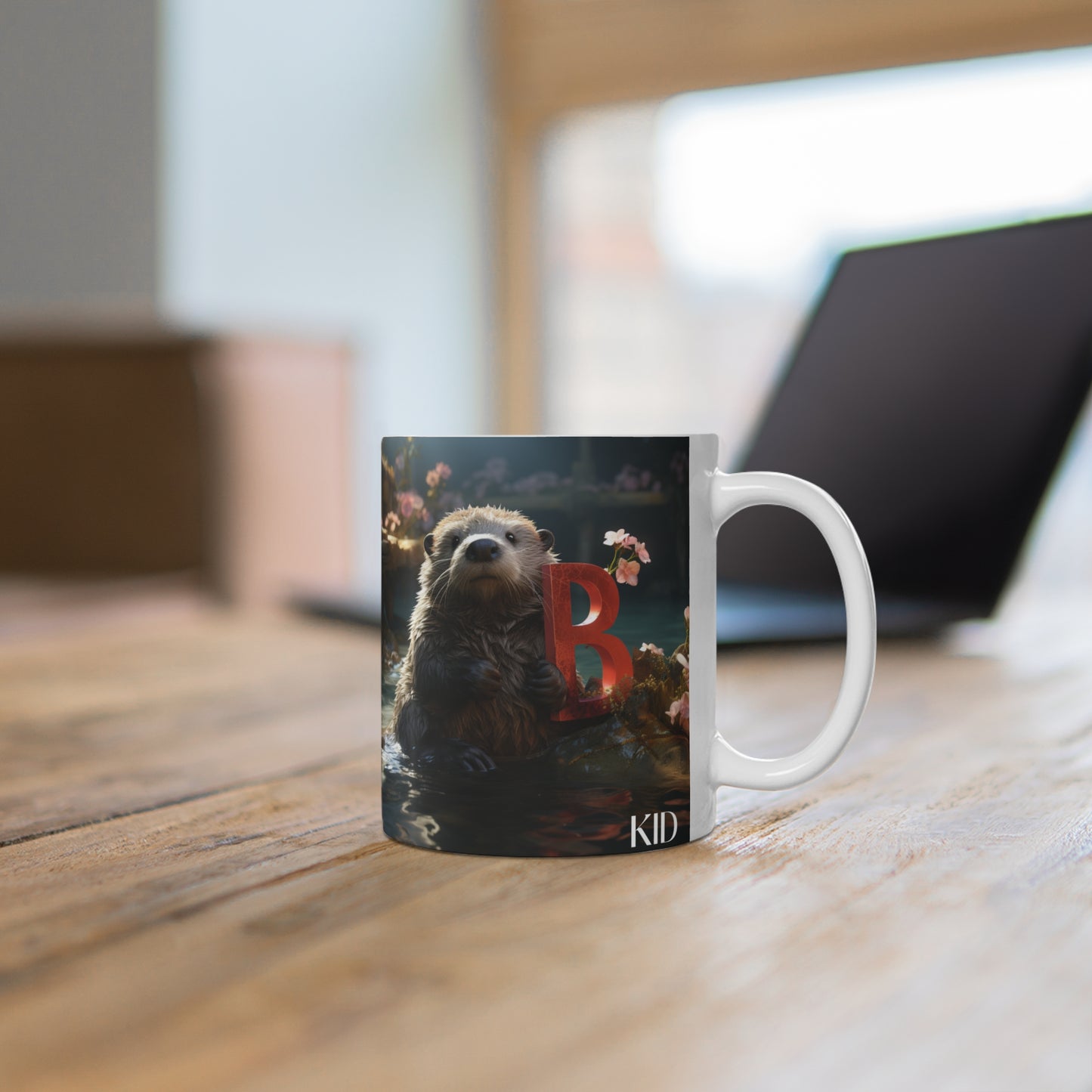 Baby Otter Letter B - 11oz Mug