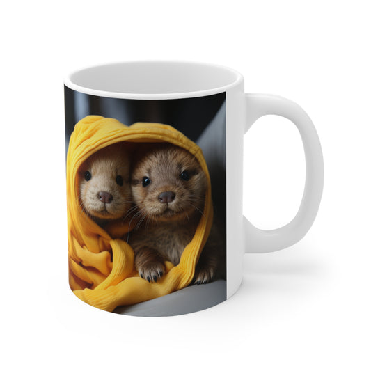 Baby Otters, Mug 11oz