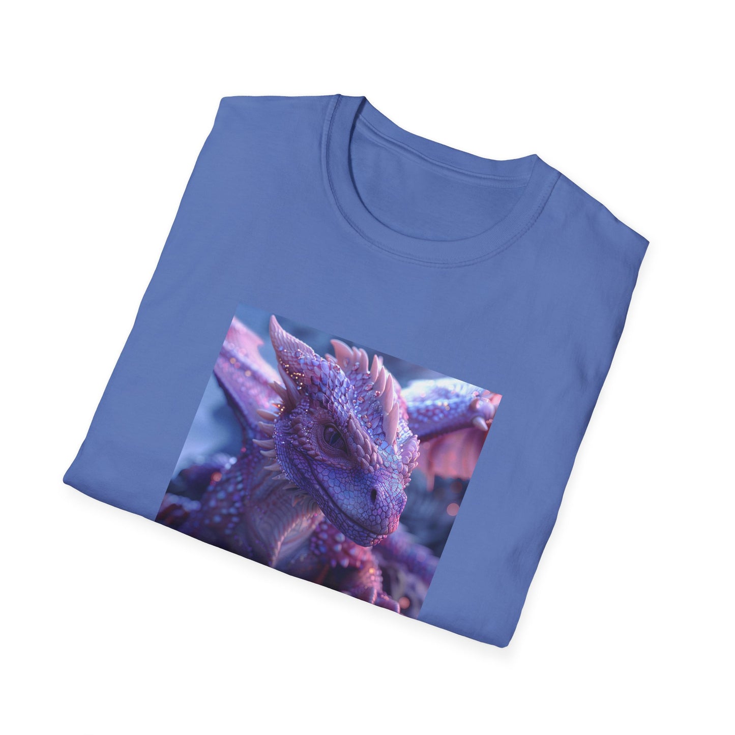 Kid Fusion Designs Unisex Softstyle T-Shirt - Light Lilac Dragon