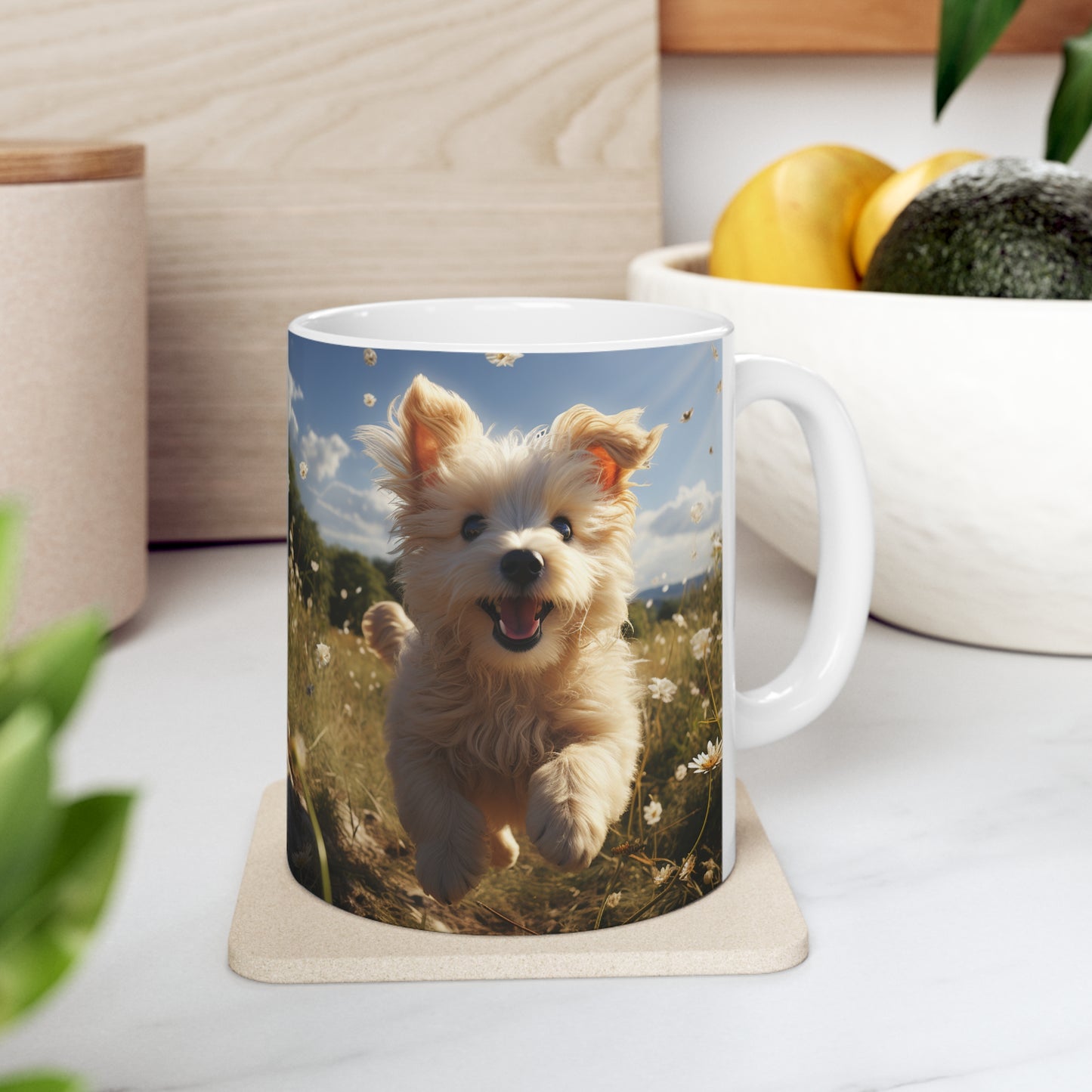 Happy Puppy - Ceramic Mug 11oz