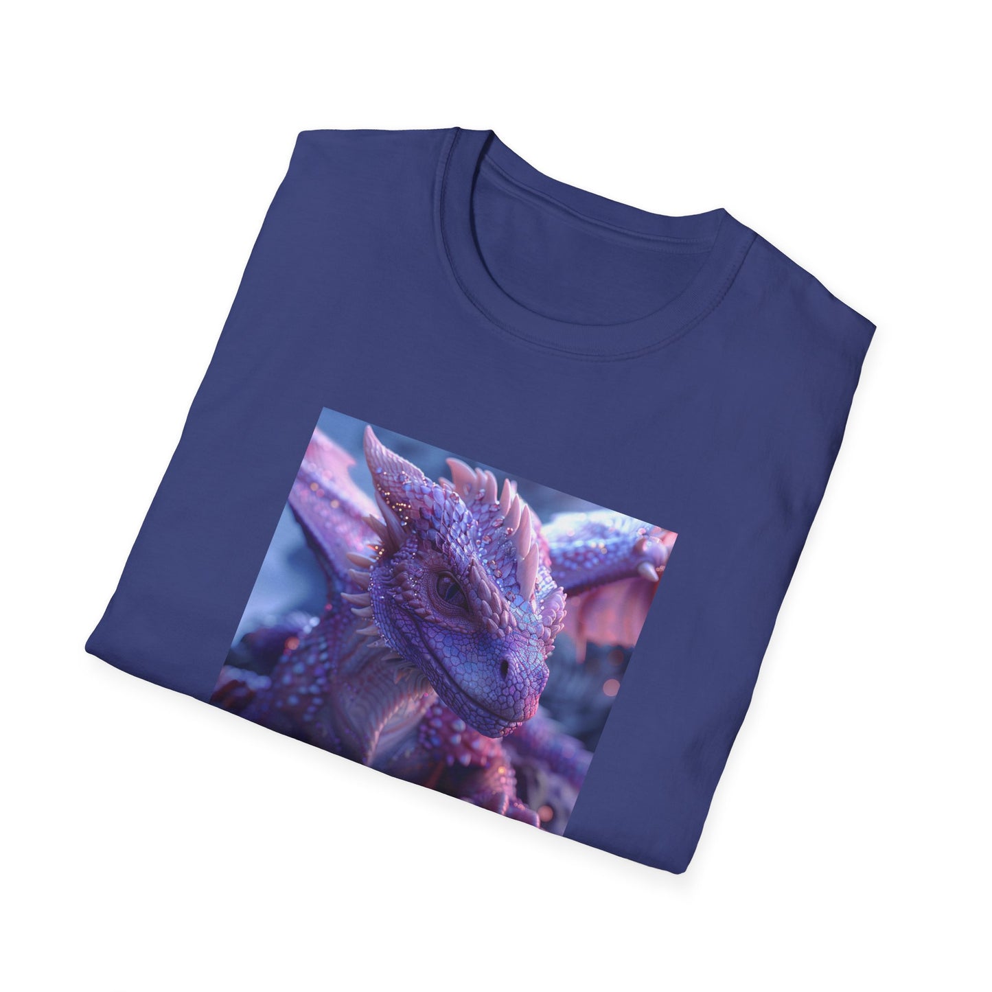 Kid Fusion Designs Unisex Softstyle T-Shirt - Light Lilac Dragon