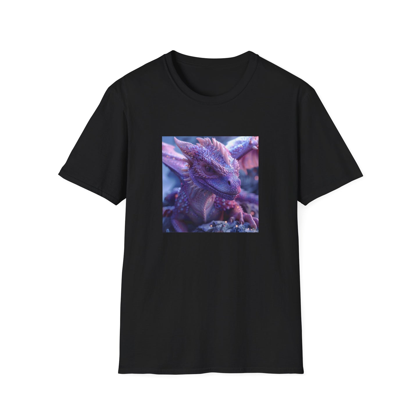 Kid Fusion Designs Unisex Softstyle T-Shirt - Light Lilac Dragon