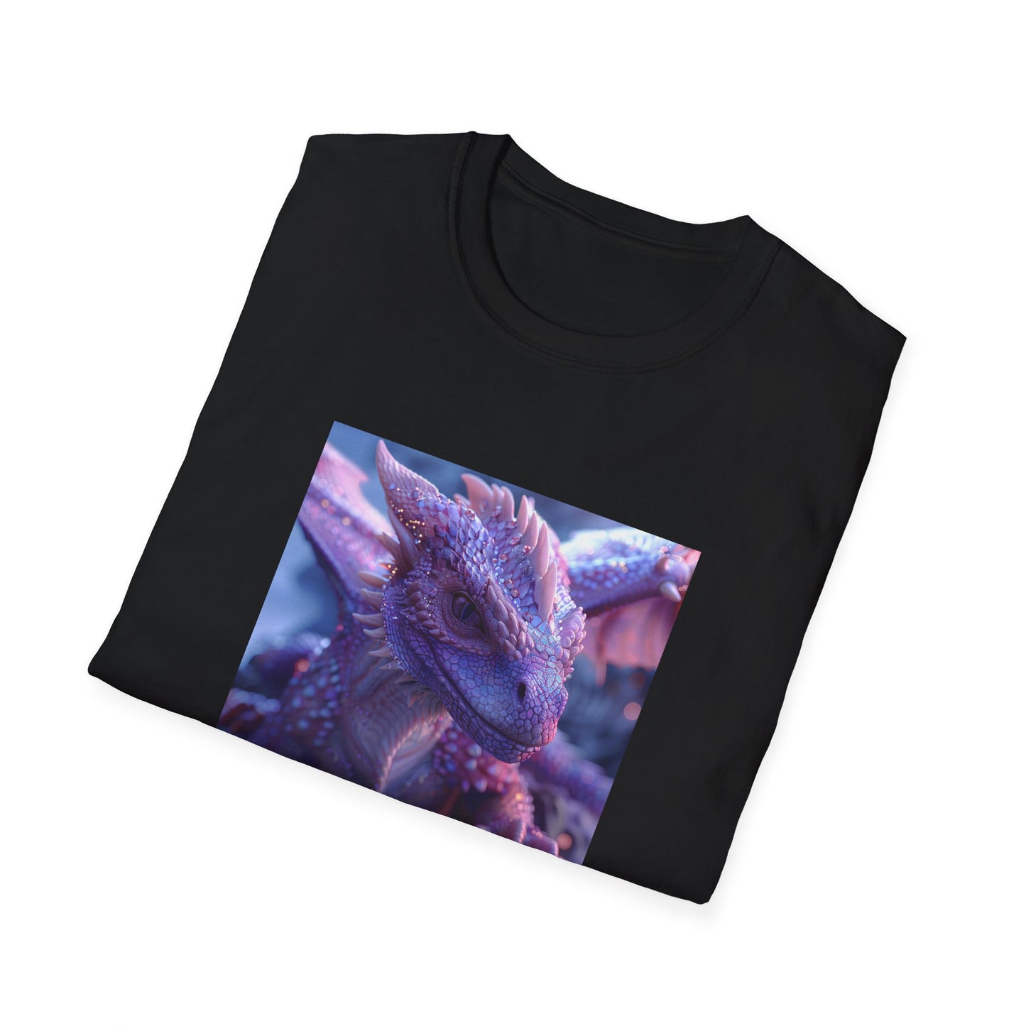 Kid Fusion Designs Unisex Softstyle T-Shirt - Light Lilac Dragon