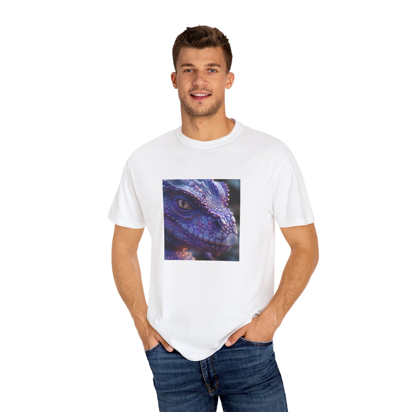 KID Fusion Designs Tech Tee ™️ Dragon Unisex Garment-Dyed T-shirt - Purple Iridescent