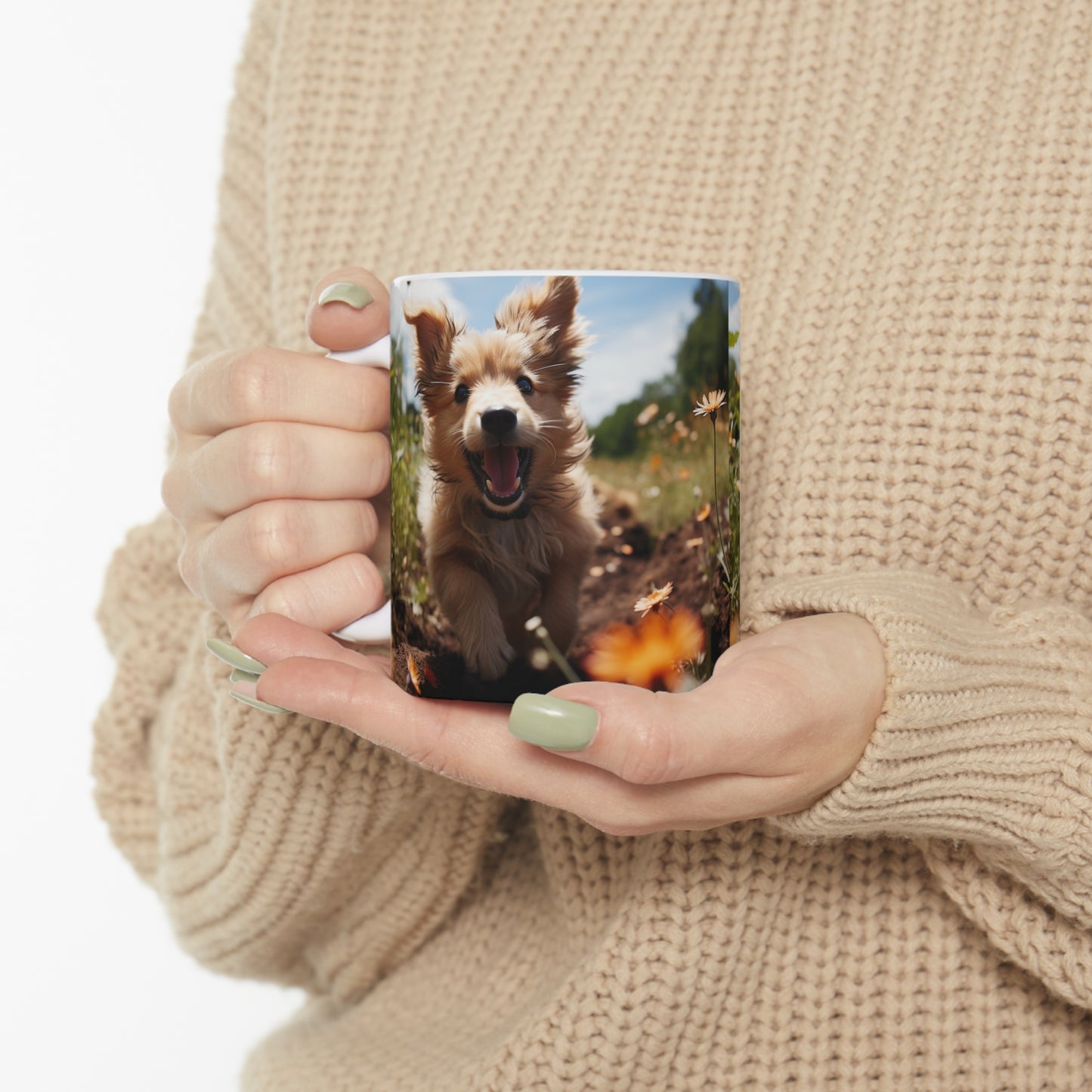 Happy Puppy - Ceramic Mug 11oz