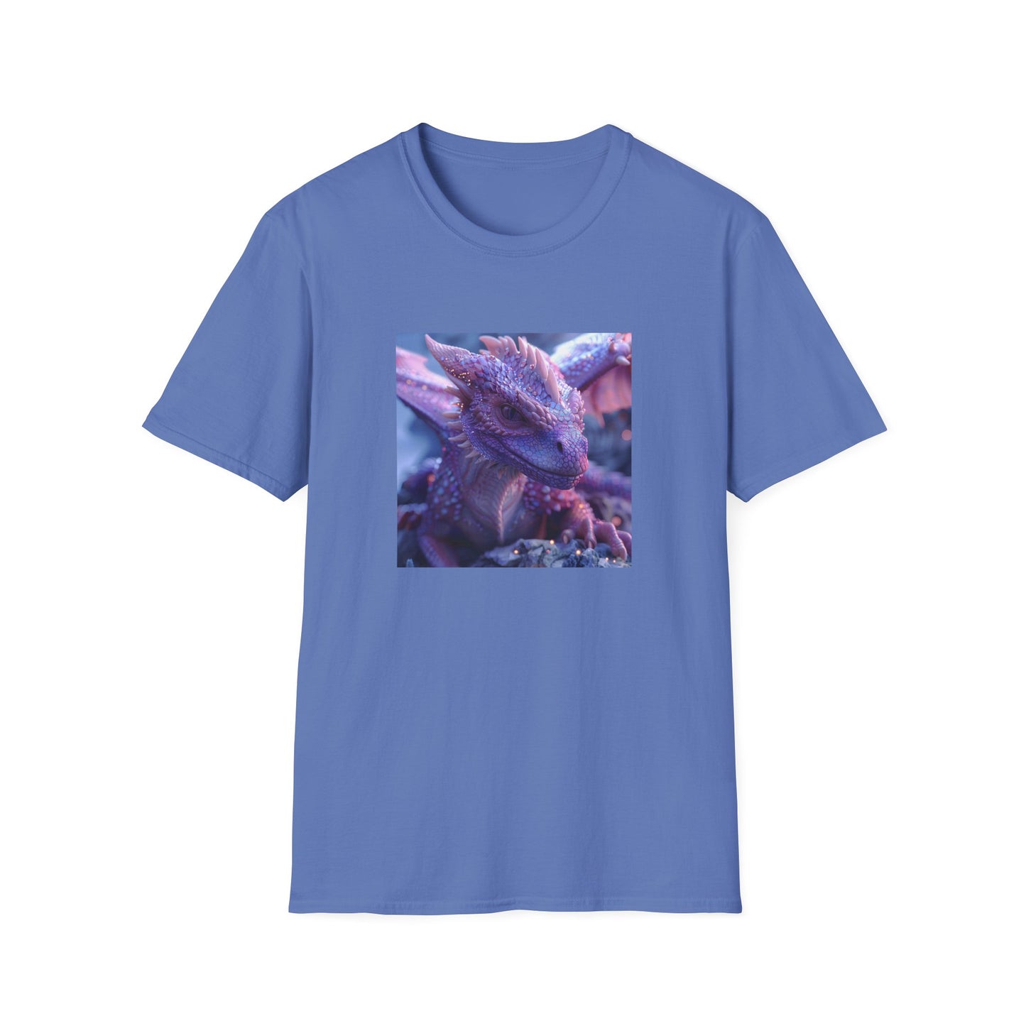 Kid Fusion Designs Unisex Softstyle T-Shirt - Light Lilac Dragon